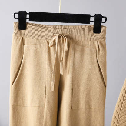 Winter Oversize Knit Two-Piece Set-Soco Hoodie