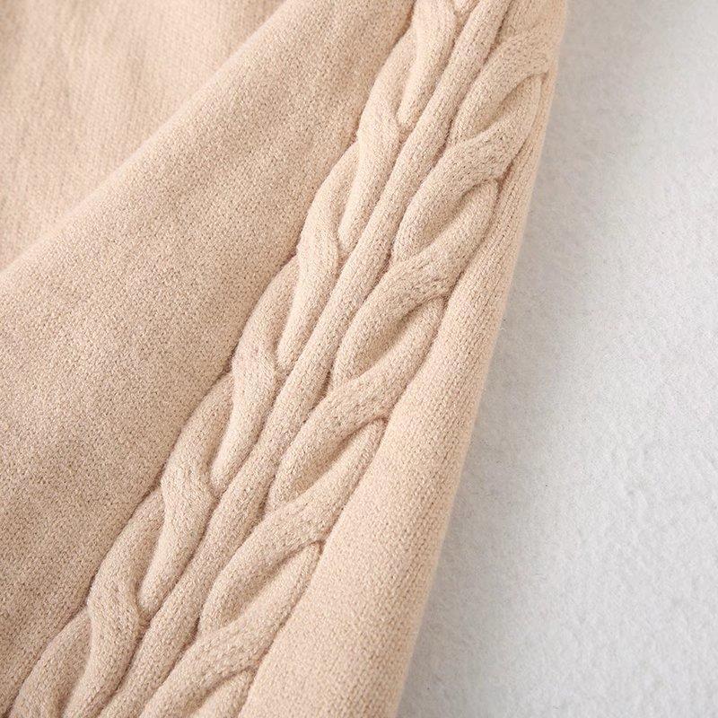 Winter Twist Knitted Wide Leg Pant Sets-Soco Hoodie