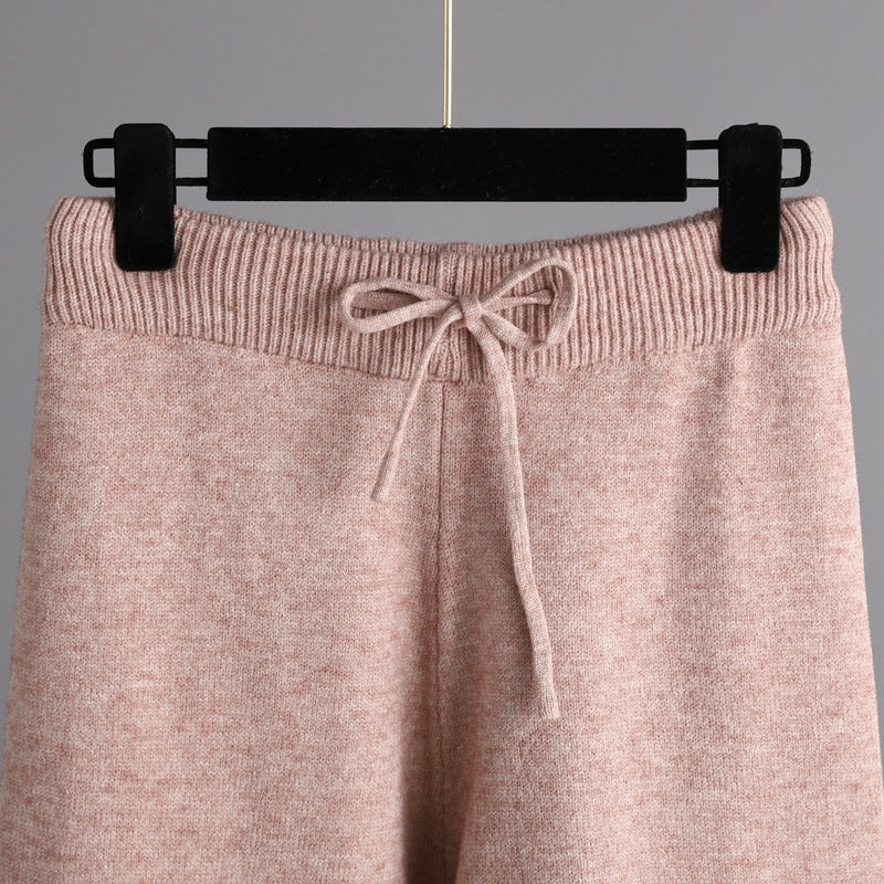 Women's Turtleneck Thickened Knitted Sweater Set-Soco Hoodie