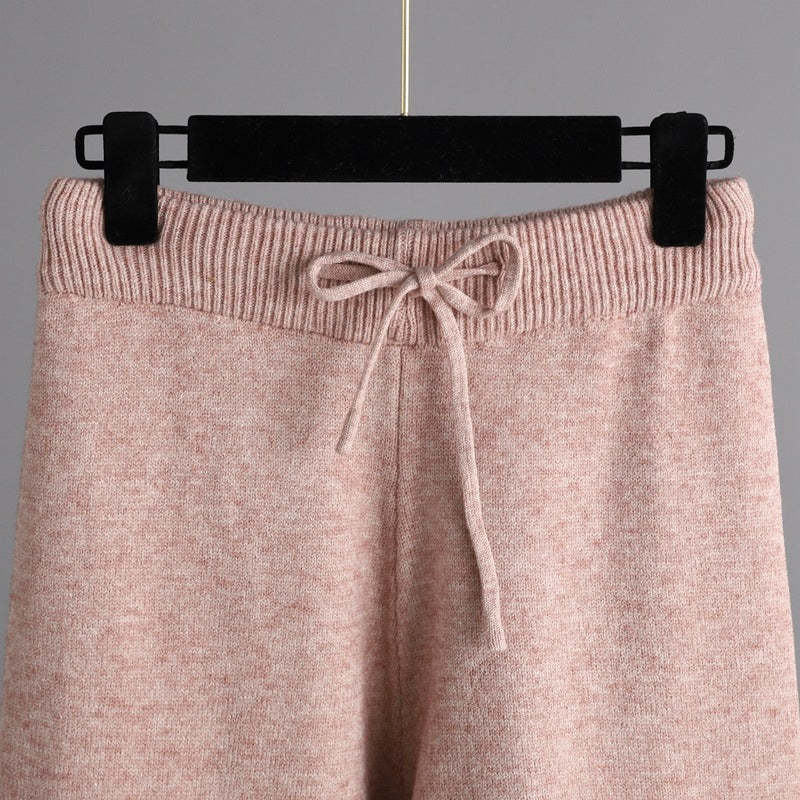 Women's Turtleneck Thickened Knitted Sweater Set-Soco Hoodie