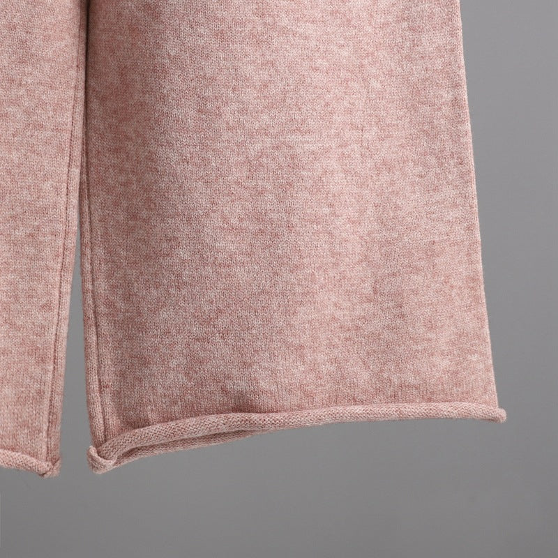 Women's Turtleneck Thickened Knitted Sweater Set-Soco Hoodie