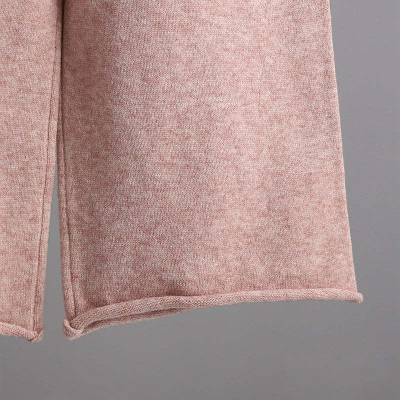 Women's Turtleneck Thickened Knitted Sweater Set-Soco Hoodie