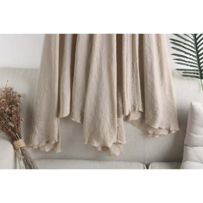 Solid Linen Fishtail Skirt For Women-Soco Hoodie