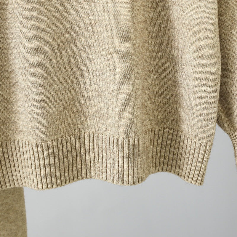 Oversized Two-Piece Knitted Thick Set-Soco Hoodie