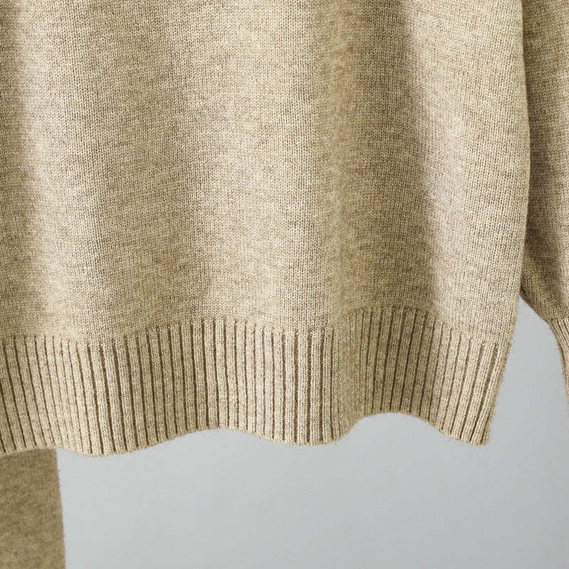 Oversized Two-Piece Knitted Thick Set-Soco Hoodie