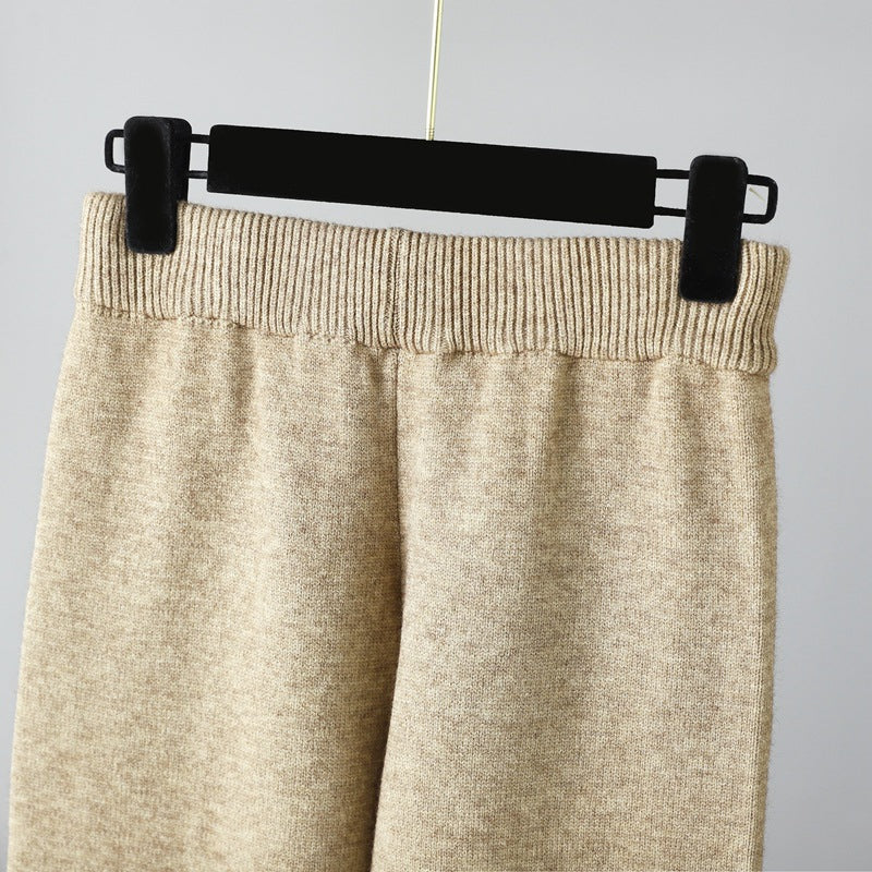 Oversized Two-Piece Knitted Thick Set-Soco Hoodie