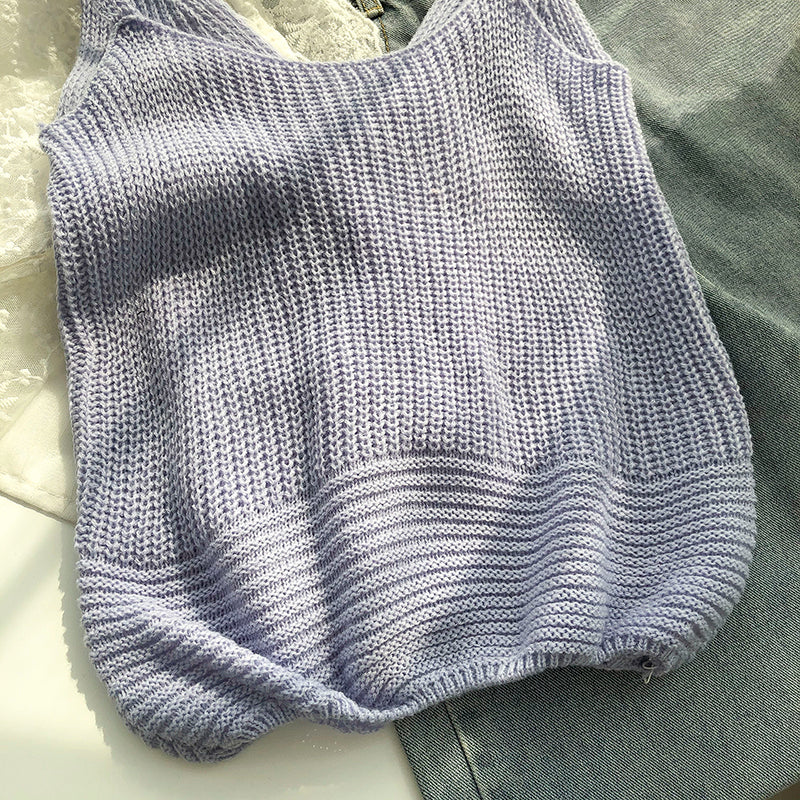 Casual Solid Cross Tie Bow Cami's-Soco Hoodie