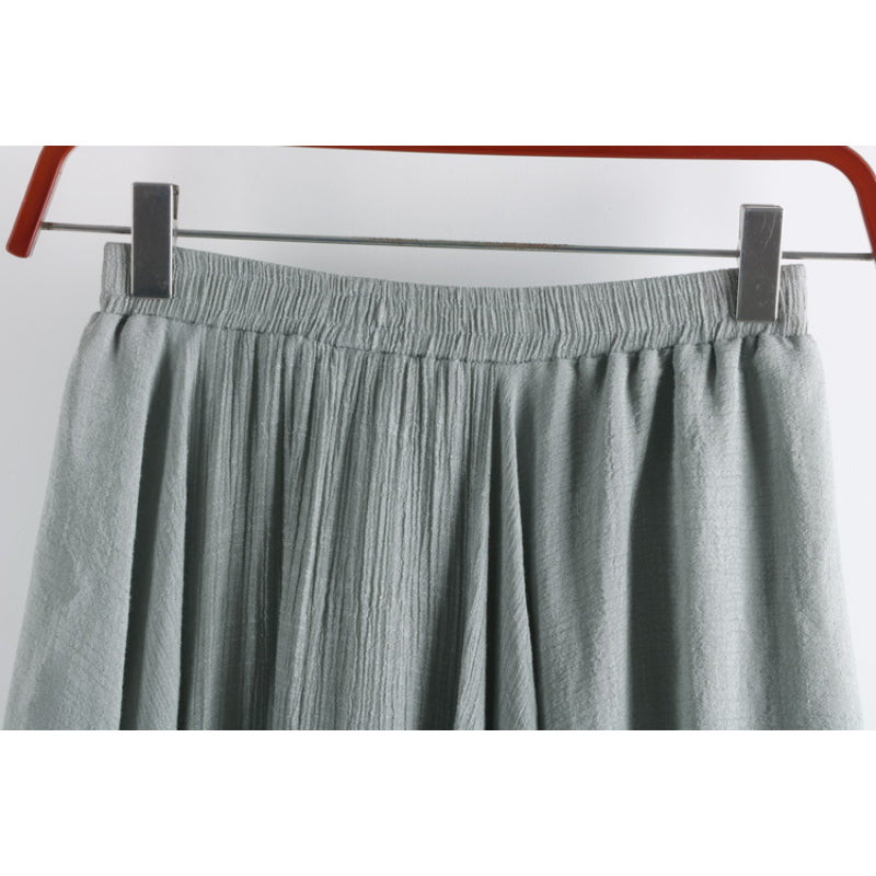 Solid Linen Fishtail Skirt For Women-Soco Hoodie