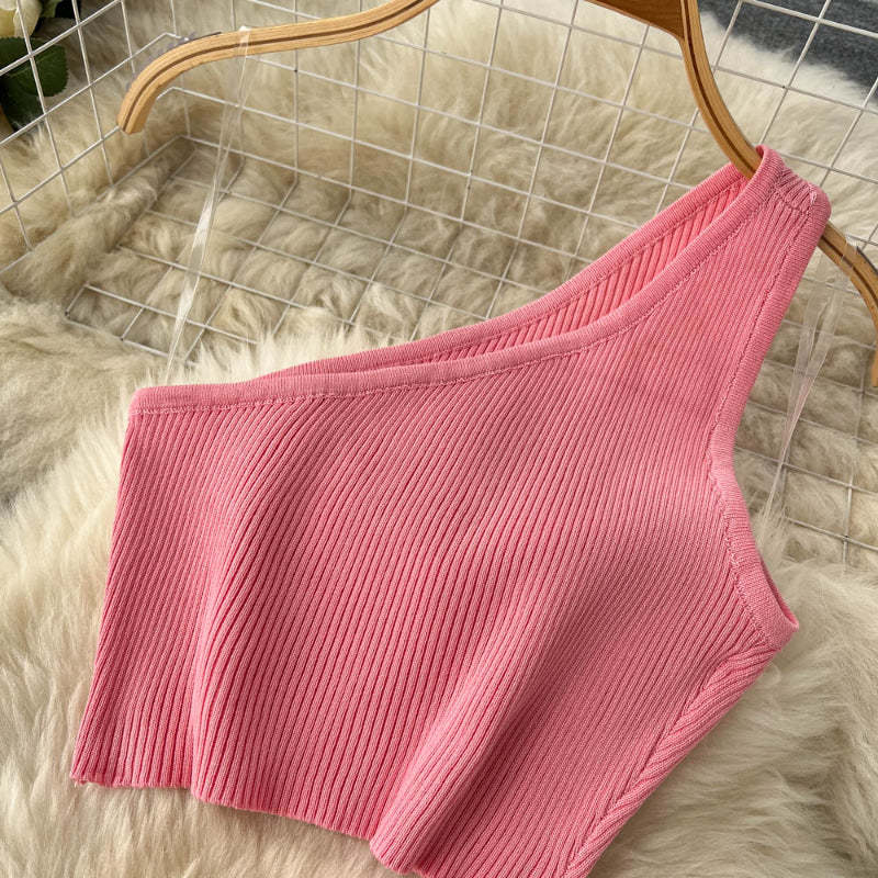 2 Pieces Retro Suspender Knitted Skirt Set-Soco Hoodie