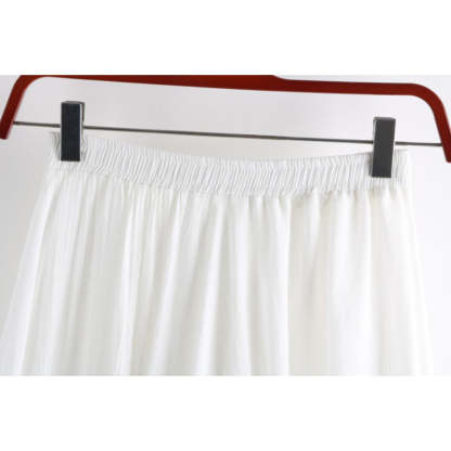 Solid Linen Fishtail Skirt For Women-Soco Hoodie