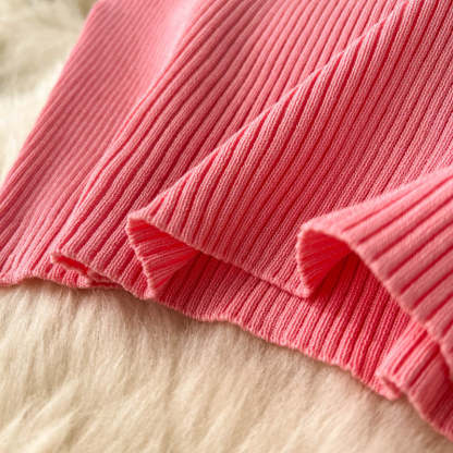 2 Pieces Retro Suspender Knitted Skirt Set-Soco Hoodie