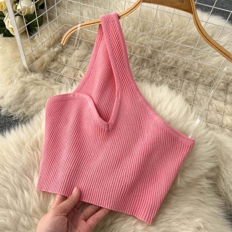 2 Pieces Retro Suspender Knitted Skirt Set-Soco Hoodie