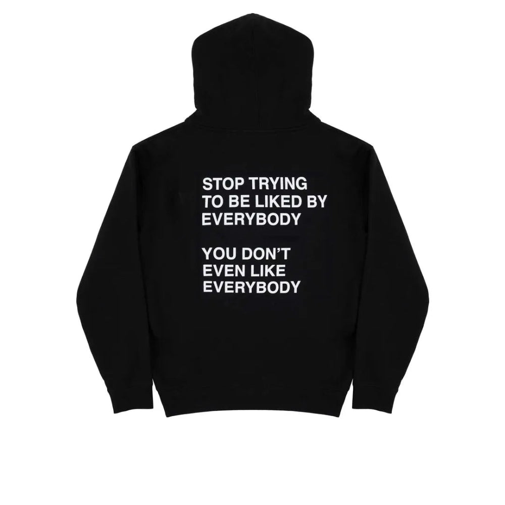 Bold Quote Printed Hoodie Sweatshirt With Comfort And Style