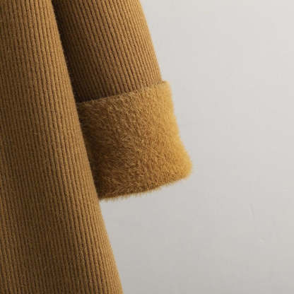 One-Piece Velvet Long Knit Sweater Dress For Women-Soco Hoodie