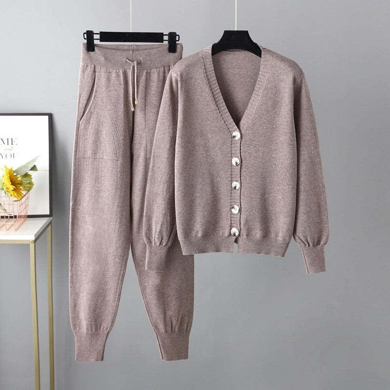 Women 2 Piece Pants Sets Cardigans Tops-Soco Hoodie