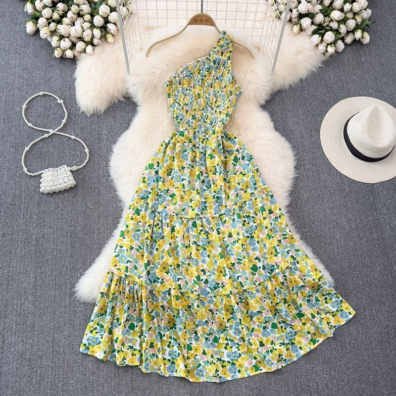 Bohemian Floral Printed Long Dress For Women-Soco Hoodie