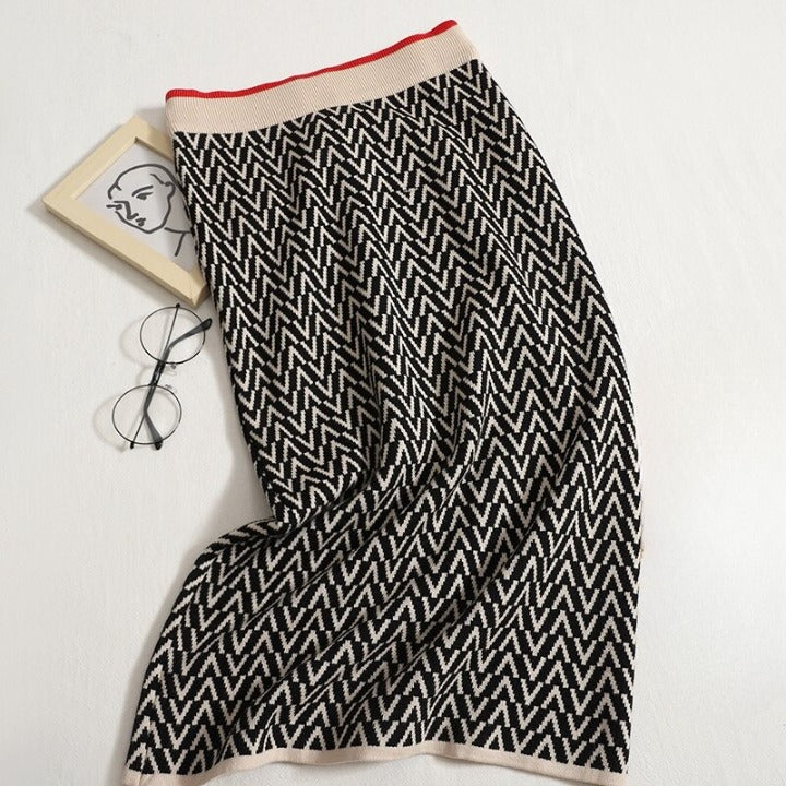 High Waist Doll Collar Pullover Tops Skirts Sets For Women-Soco Hoodie