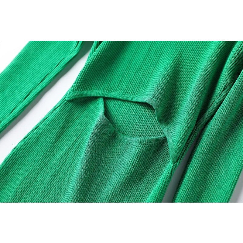 Elegant Hollow Out Knitted Dress For Women-Soco Hoodie