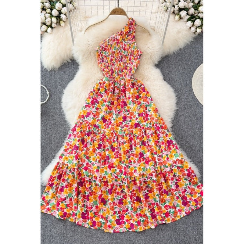 Bohemian Floral Printed Long Dress For Women-Soco Hoodie