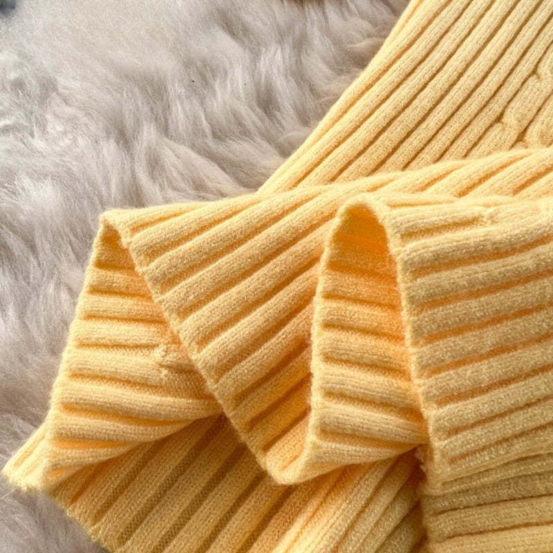 Elegant Winter O-Neck Knit Sweater Dress For Women-Soco Hoodie