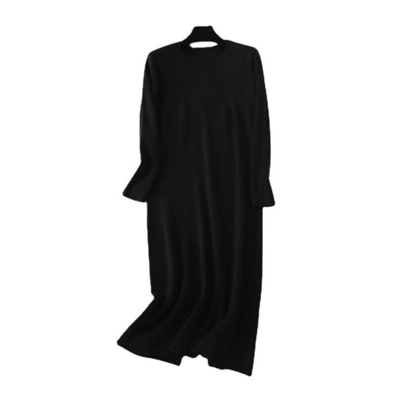 Elegant Knitted Warm Soft Long Sweater Dress-Soco Hoodie