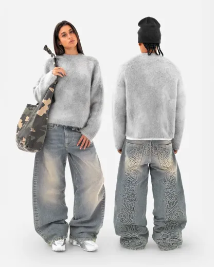 Nuvola Mohair Knit Sweatshirt 