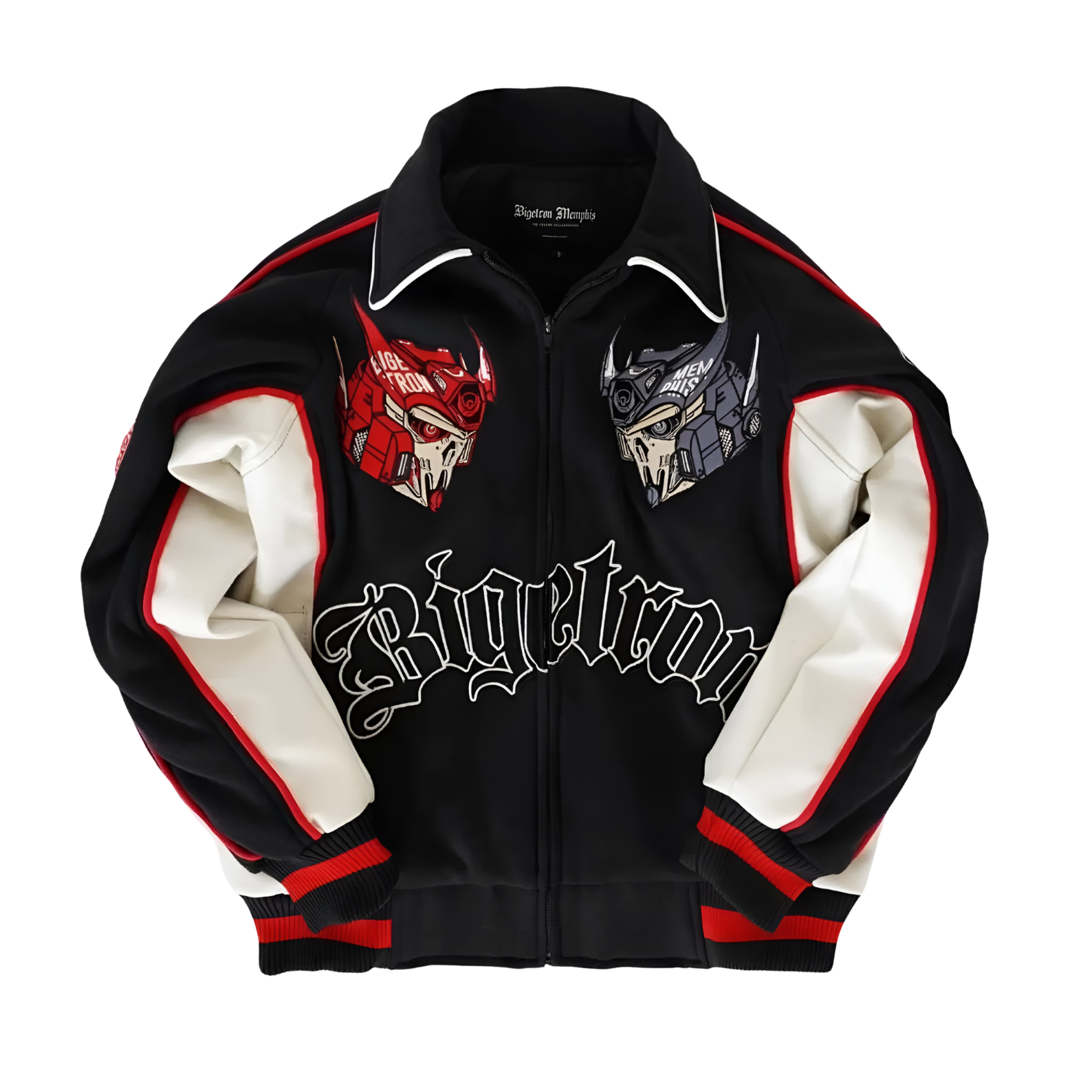 Anime Varsity Fleece Embroidered Bomber Jacket