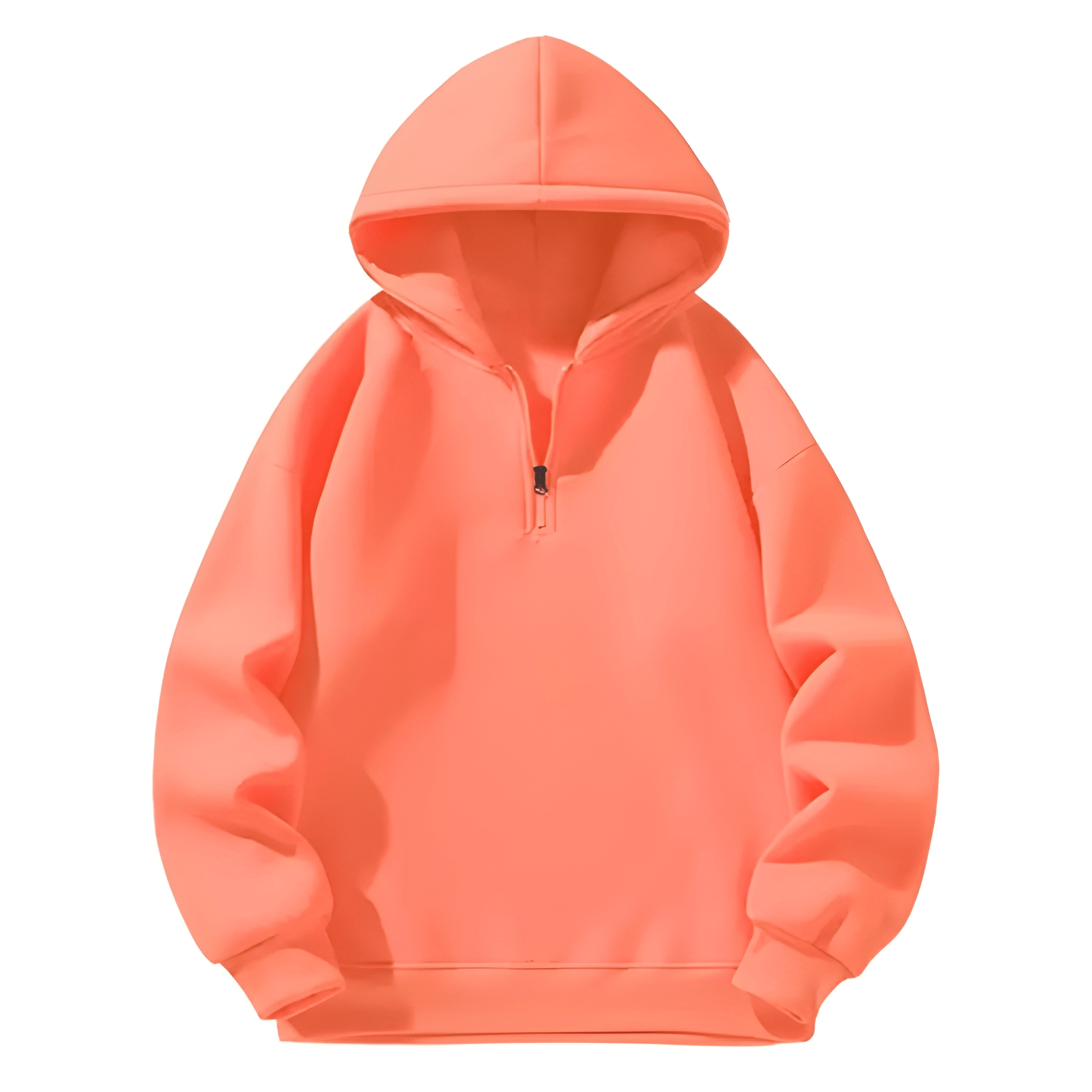 Casual Long Sleeve Half Zip Hooded Sweatshirt For Men