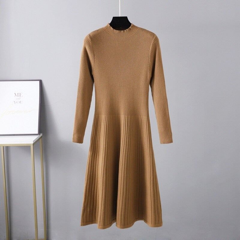 Long Knit Maxi Sweater Dress For Women-Soco Hoodie