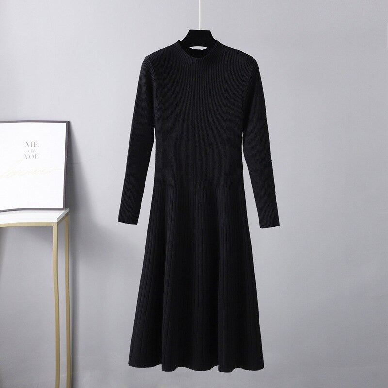 Long Knit Maxi Sweater Dress For Women-Soco Hoodie