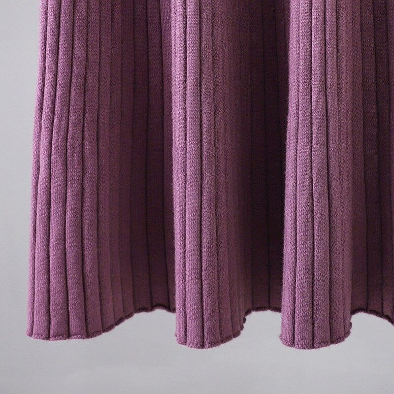 O-Neck Slim Long Knitted Maxi Sweater Dress-Soco Hoodie