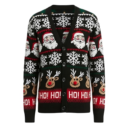 Ugly Christmas Sweater For Men With Rudolph Reindeer Design