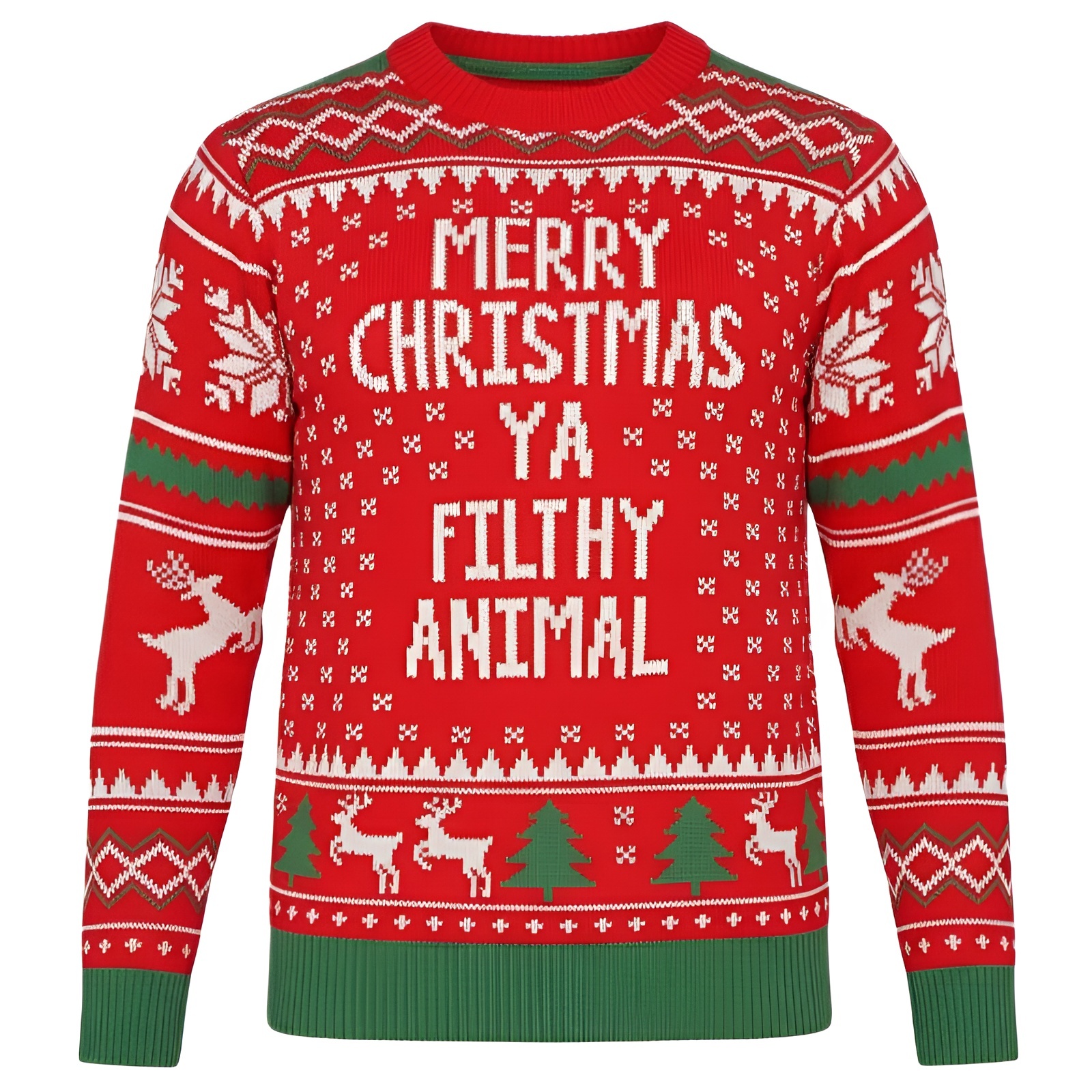Holiday Quote Knit Ugly Sweater Winter Festive Pattern Design