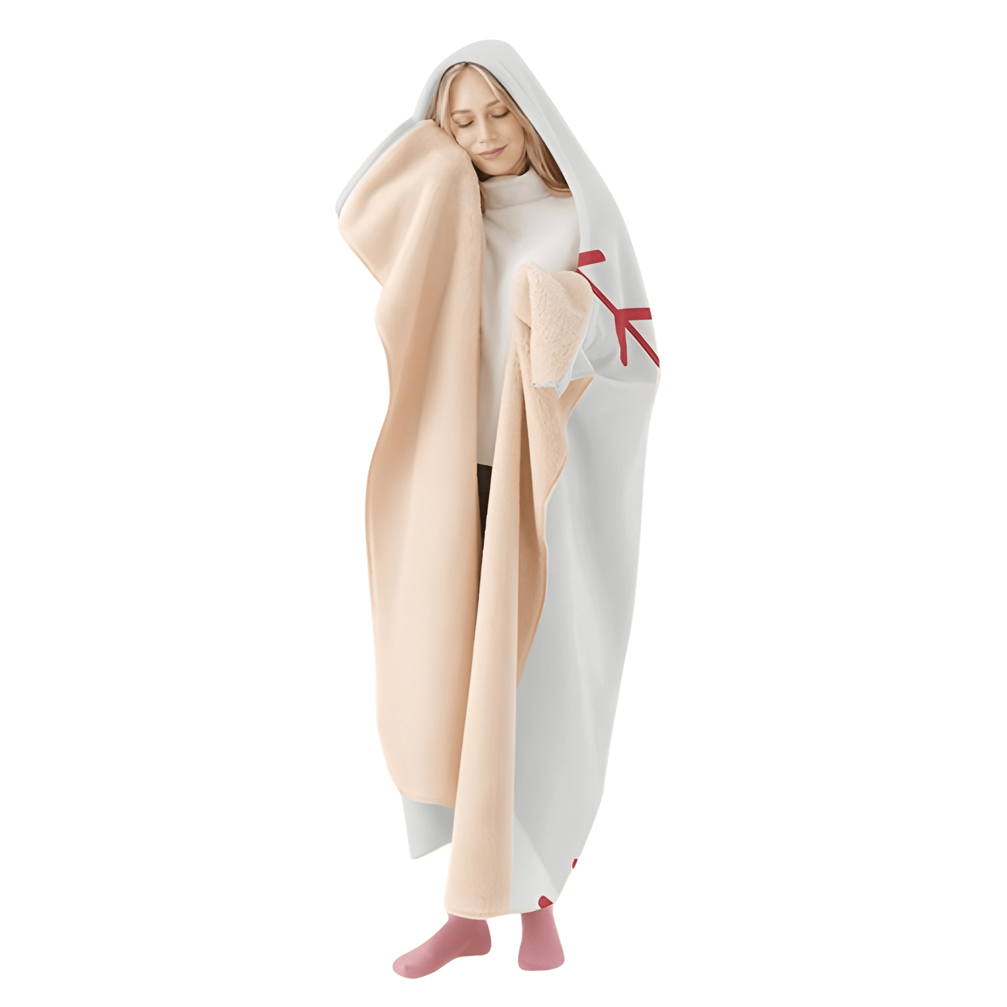 Custom Football Hooded Blanket With Name And Team Design For Sports Fans