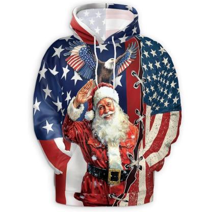 Christmas Santa Claus All Over Print Hoodie