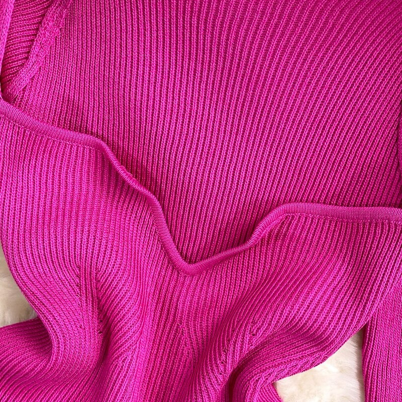 Women's Slim Fit Short-Sleeved Knitted Jumpsuit-Soco Hoodie