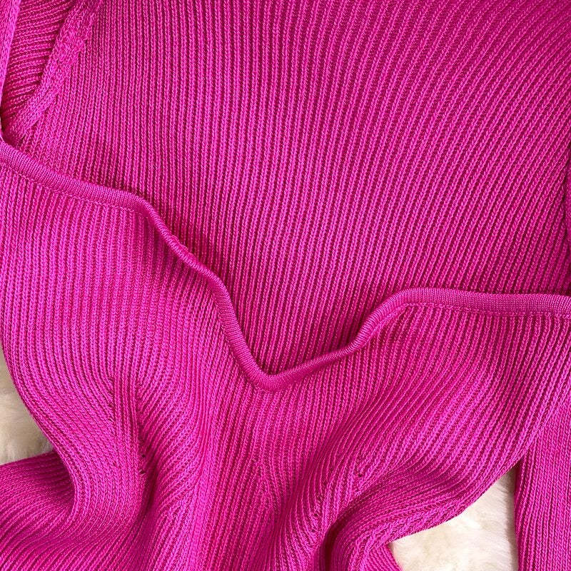 Women's Slim Fit Short-Sleeved Knitted Jumpsuit-Soco Hoodie