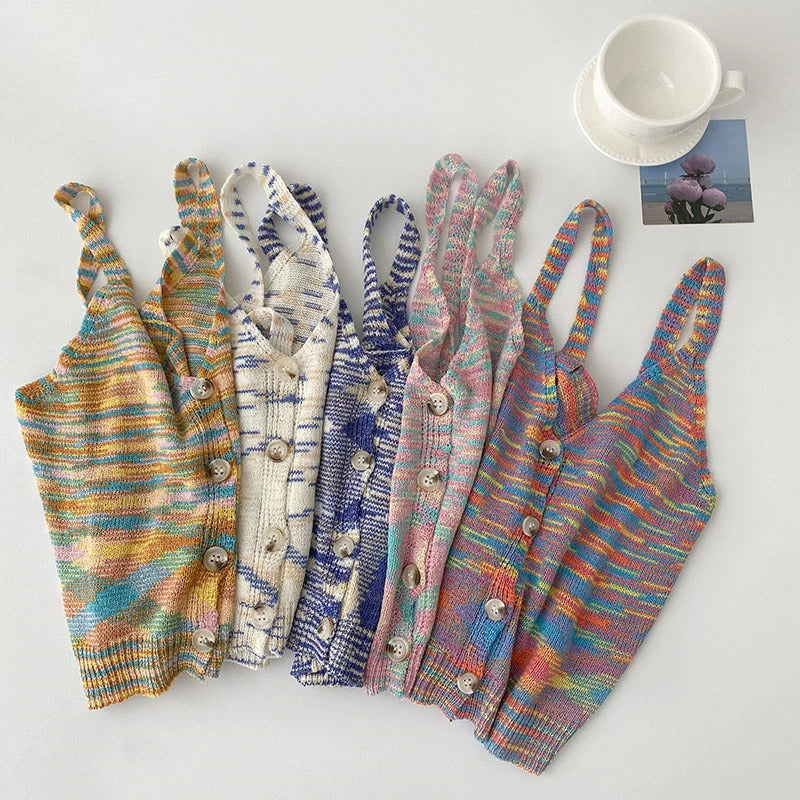 Women's Knitted Outerwear V Neck Tank Top-Soco Hoodie