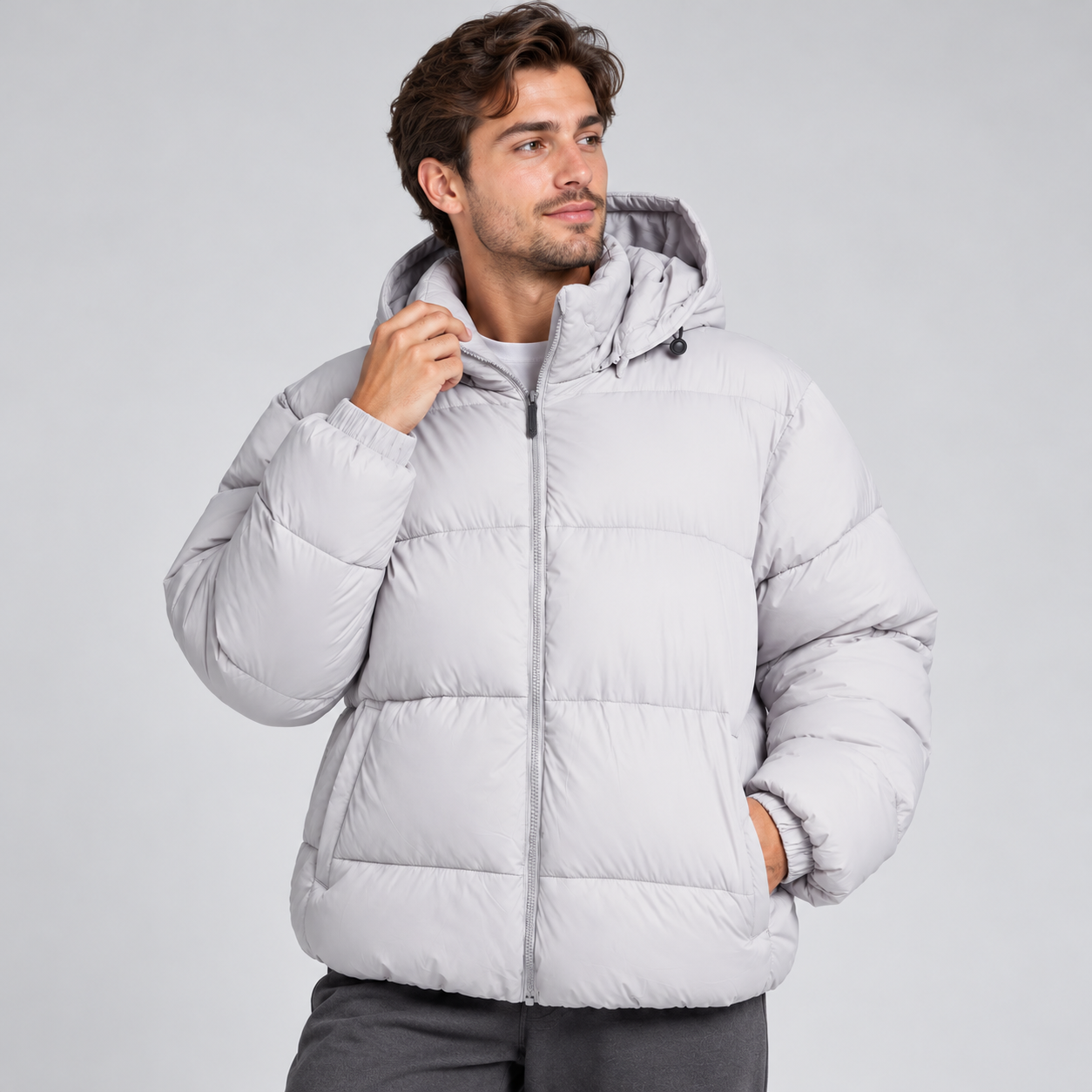 Casual Comfort Classic Puffer Insulated Jacket For Men