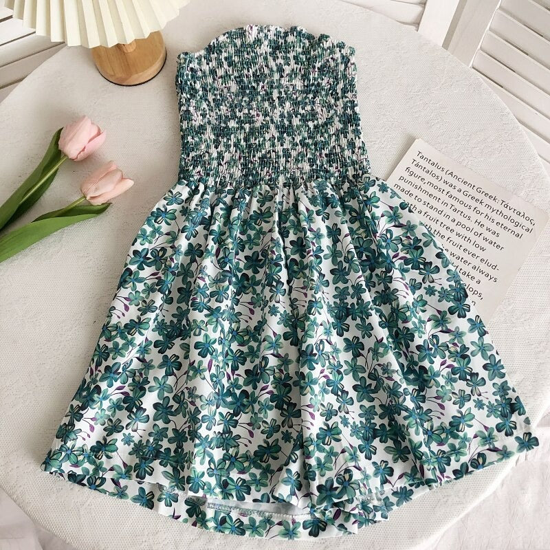 Floral Printed Short Romper Suit for Women-Soco Hoodie