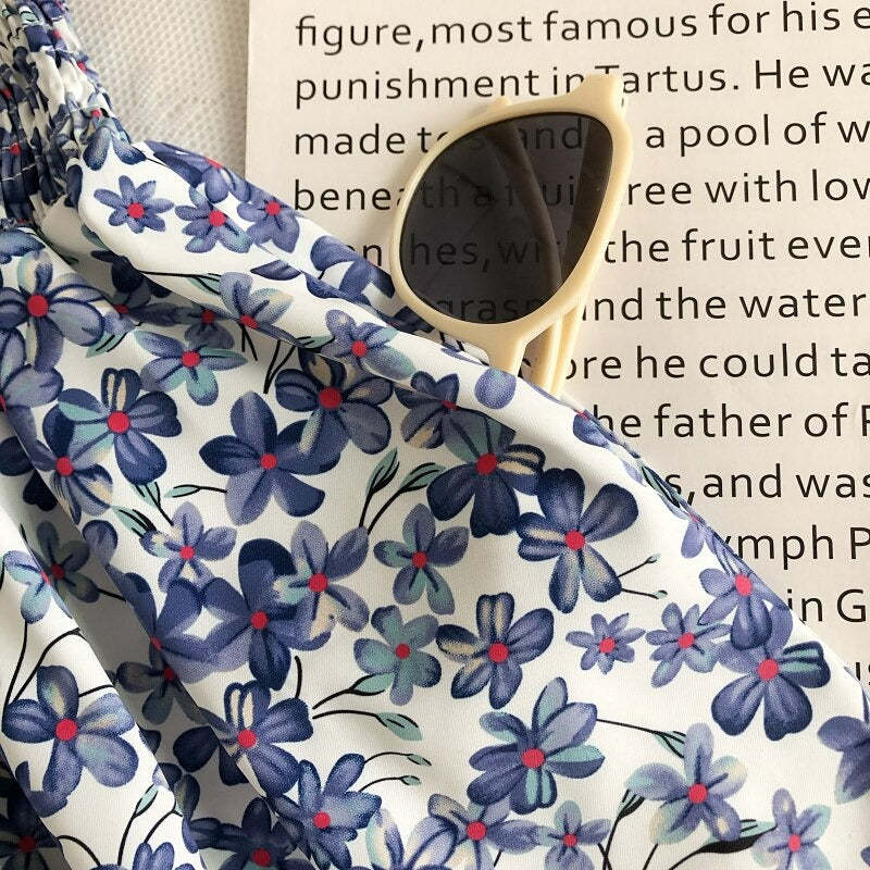 Floral Printed Short Romper Suit for Women-Soco Hoodie