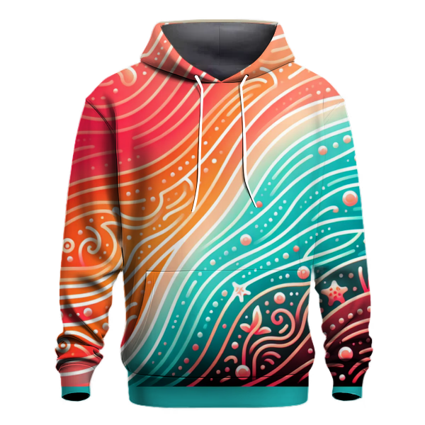 Coral Reef Horizon Gradient Hoodie