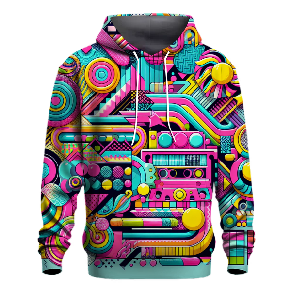 Electric Retro Flowers Hoodie