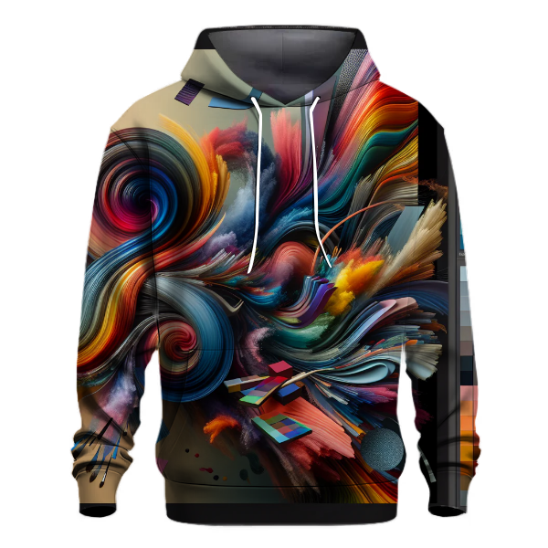 Energetic Abstract Color Burst Hoodie