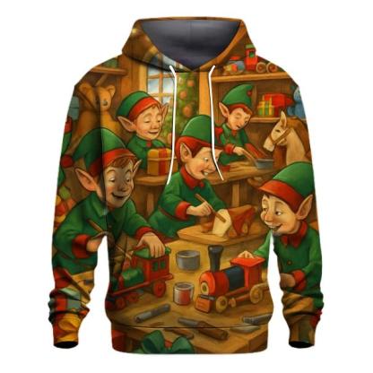 Magical Elf Workshop Scene Hoodie