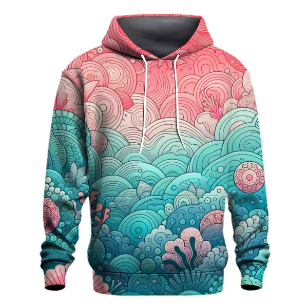 Coral Reef Glow Gradient Hoodie