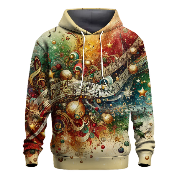 Jolly Holiday Music Notes Hoodie