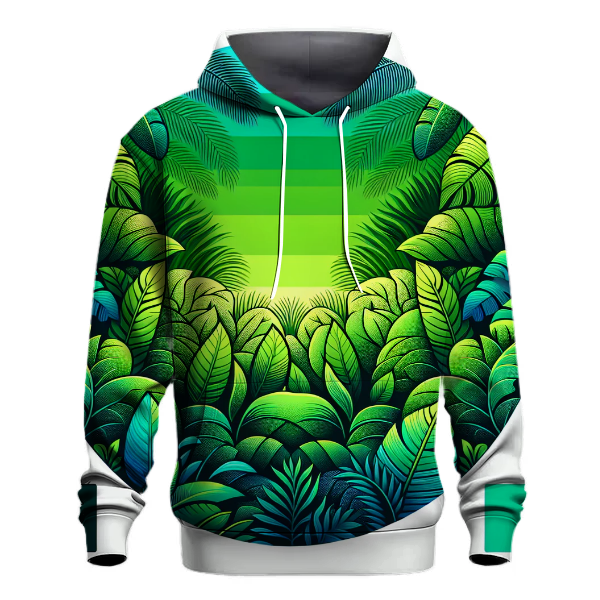 Vibrant Jungle Gradient Design Hoodie