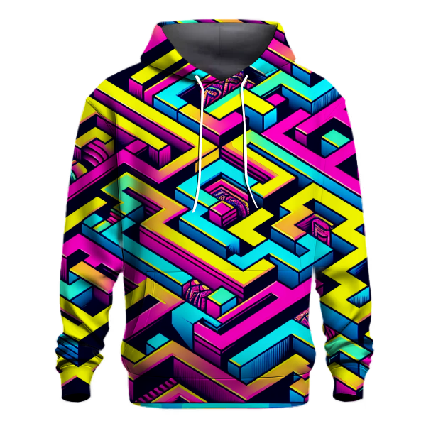 Geometric Pop Maze Hoodie
