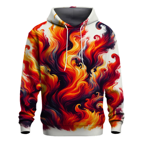 Dancing Flames Tie-dye Design Hoodie